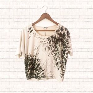 Express dolman top • graphic with rhinestones relaxed fit flowy shirt XS EUC OBO